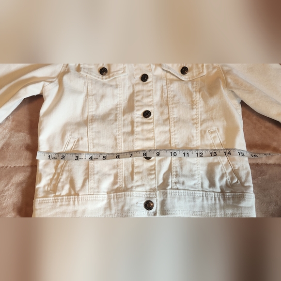 Cat & Jack Girl's Off-White Jean Jacket - Picture 6 of 7